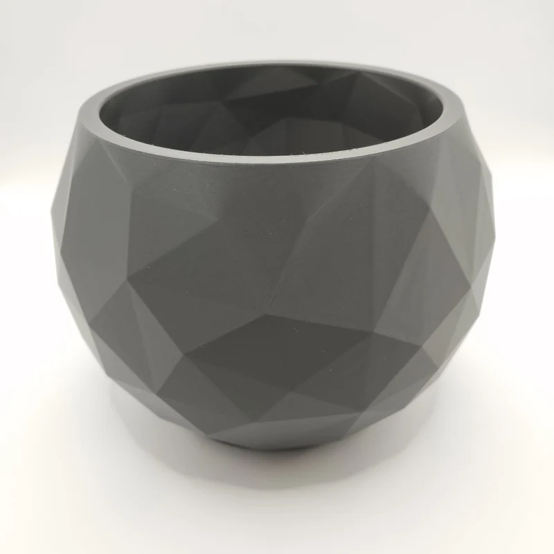 Bol Low Poly en design de pierre fissurée