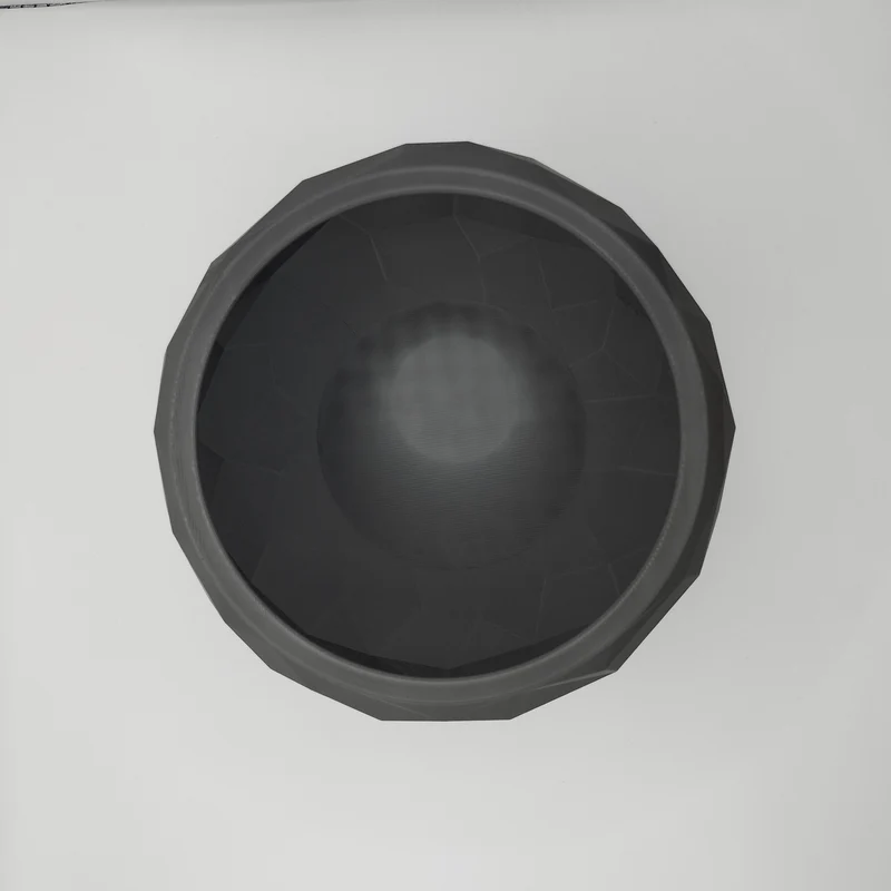 Bol Low Poly en design de pierre fissurée