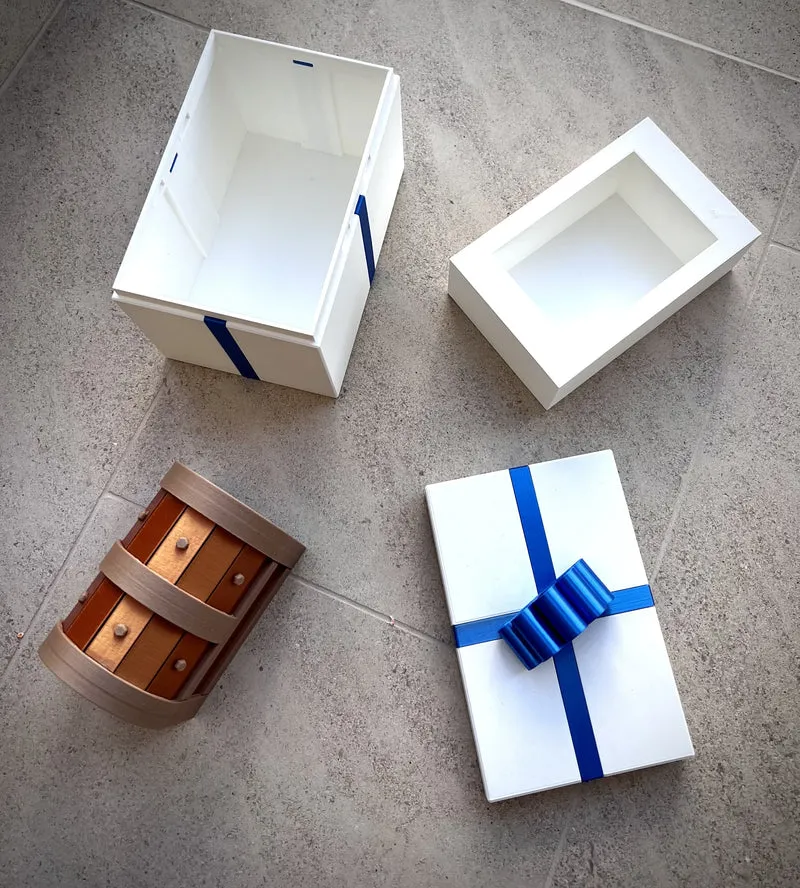 Élégante boîte cadeau pour puzzle de coffre au trésor 3D Printy