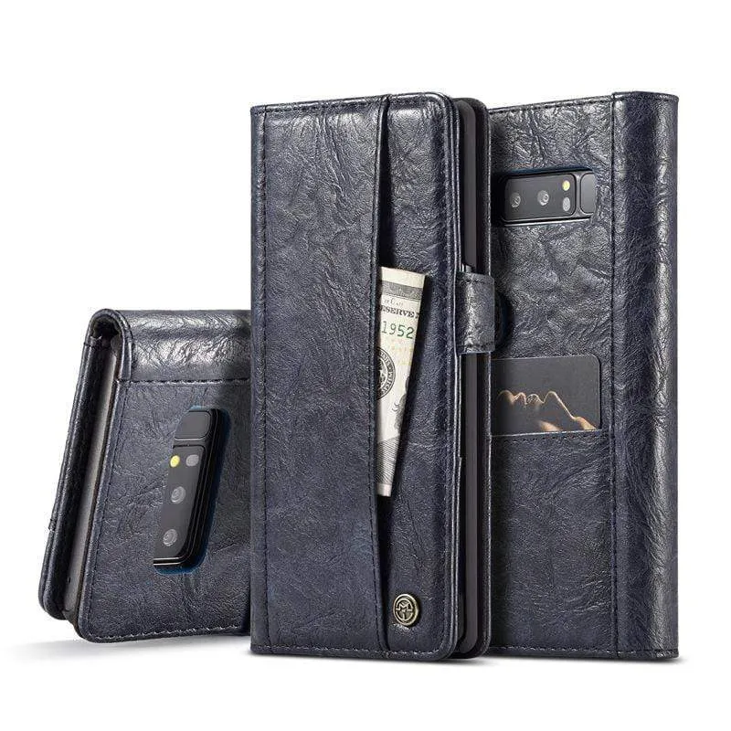 Etui portefeuille rétro cuir pour téléphone Samsung Note 8