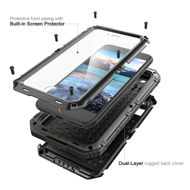 Coque de téléphone anti-chute étanche et antipoussière pour iPhone 7/8/7p/8p