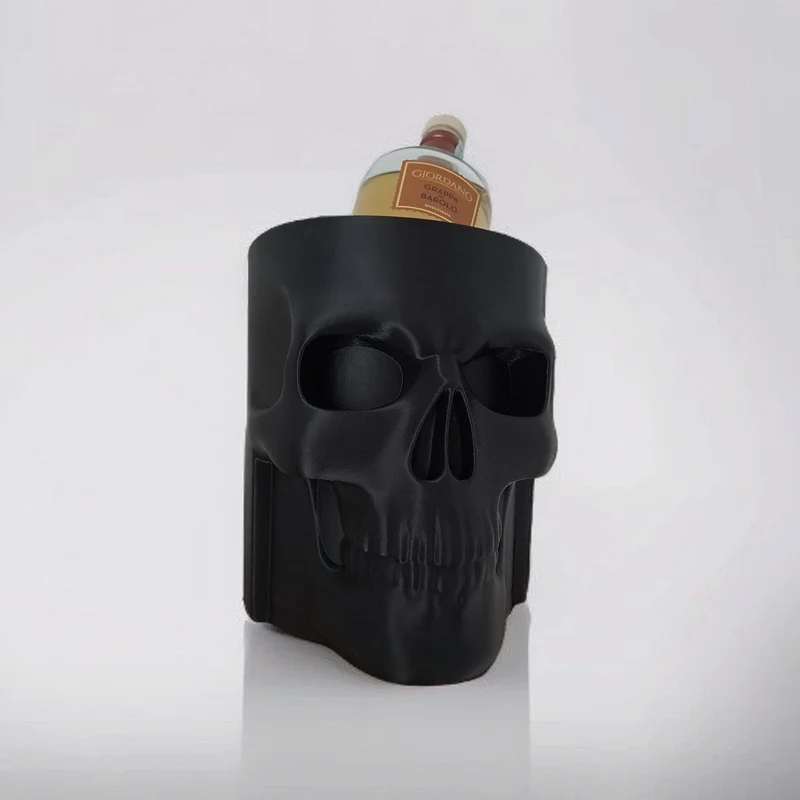 Porte-bouteille et refroidisseur à whisky en forme de crâne