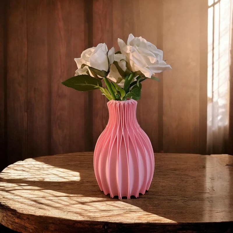 Vase unique à facettes en rose Sakura
