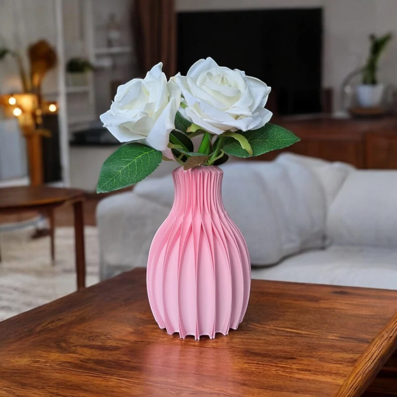 Vase unique à facettes en rose Sakura