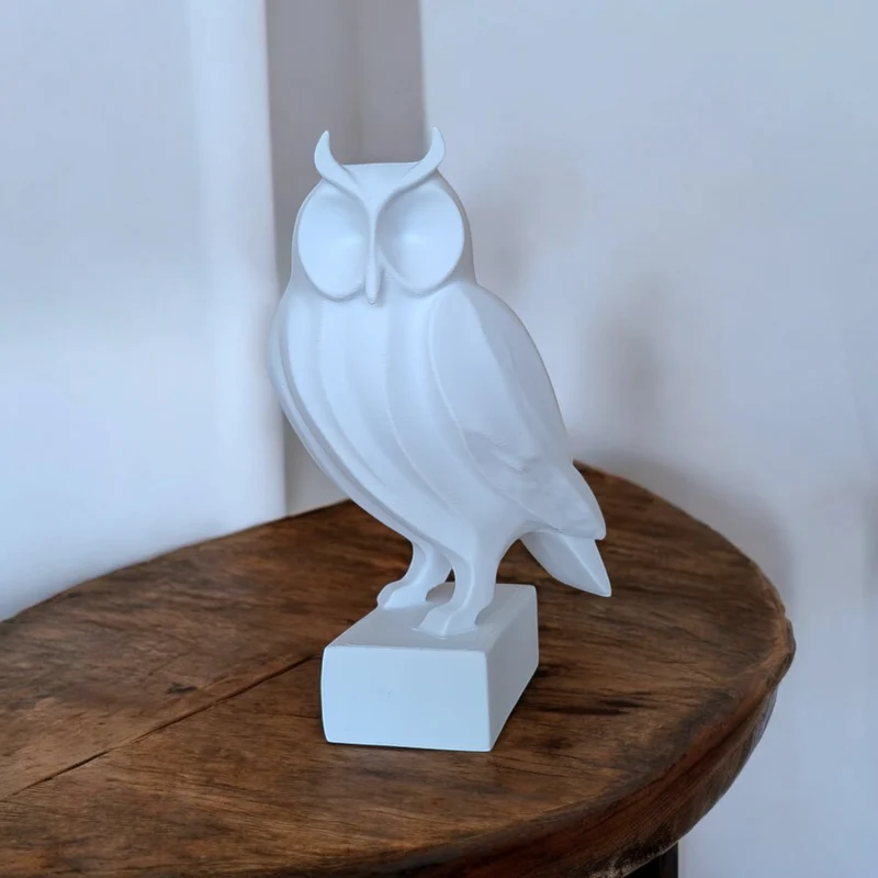 Sculpture de hibou moderne et minimaliste pour la maison
