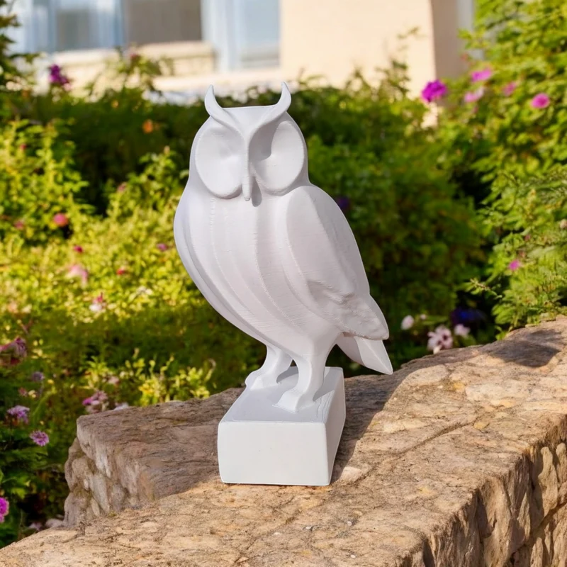 Sculpture de hibou moderne et minimaliste pour la maison