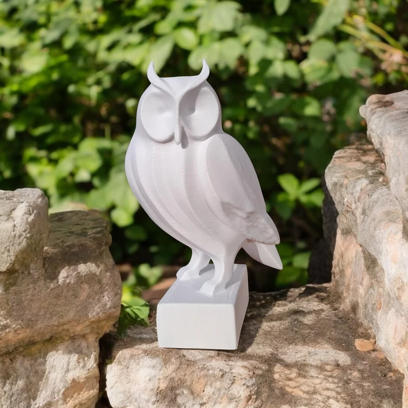 Sculpture de hibou moderne et minimaliste pour la maison