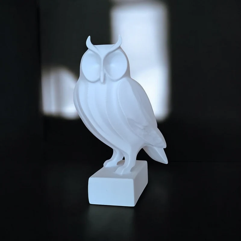 Sculpture de hibou moderne et minimaliste pour la maison