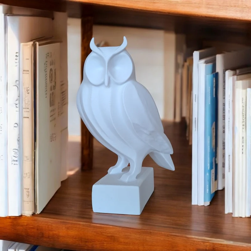 Sculpture de hibou moderne et minimaliste pour la maison