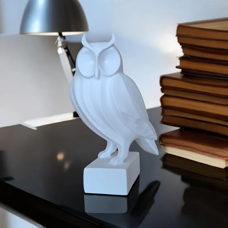 Sculpture de hibou moderne et minimaliste pour la maison