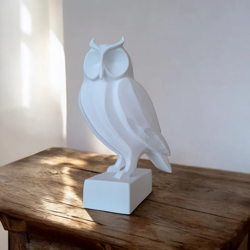 Sculpture de hibou moderne et minimaliste pour la maison
