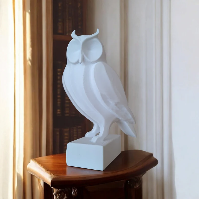 Sculpture de hibou moderne et minimaliste pour la maison