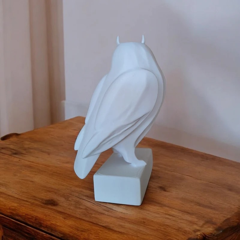 Sculpture de hibou moderne et minimaliste pour la maison