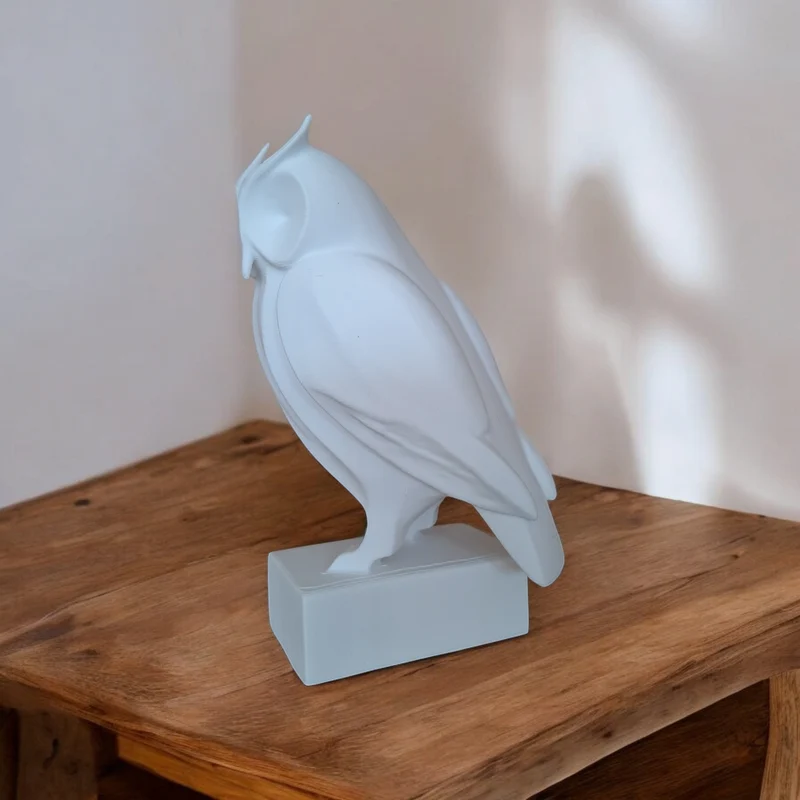 Sculpture de hibou moderne et minimaliste pour la maison