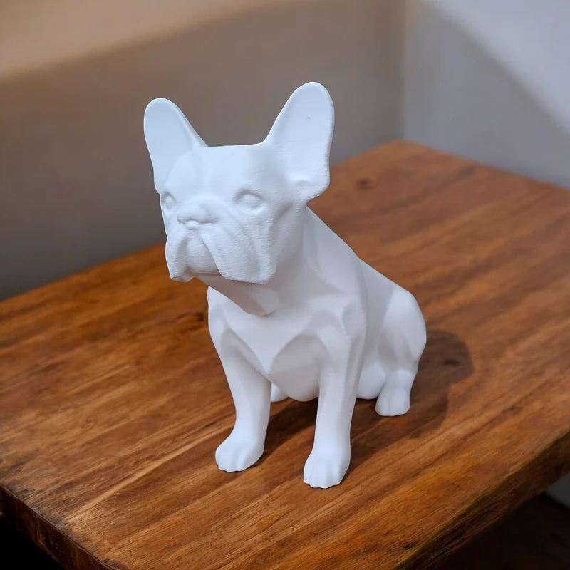 Sculpture minimaliste de bouledogue français