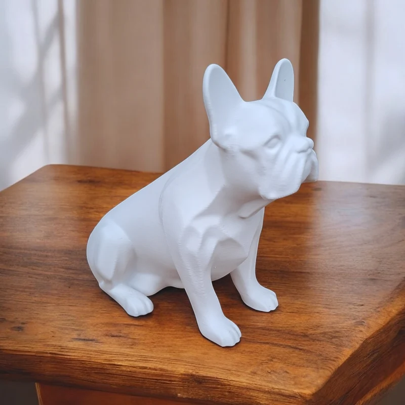 Sculpture minimaliste de bouledogue français