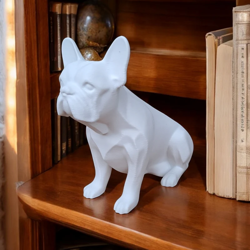 Sculpture minimaliste de bouledogue français