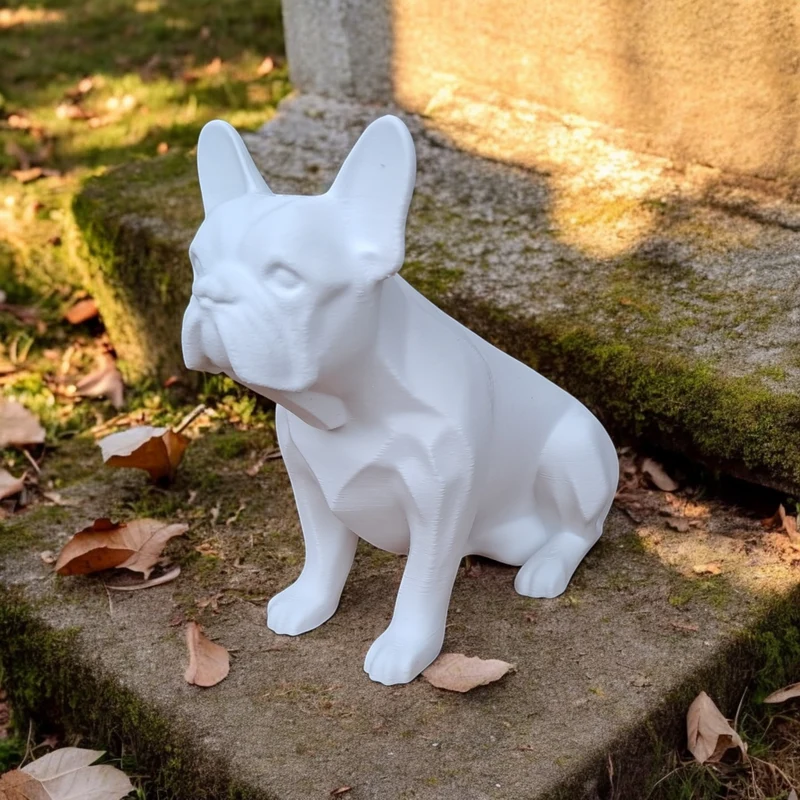 Sculpture minimaliste de bouledogue français