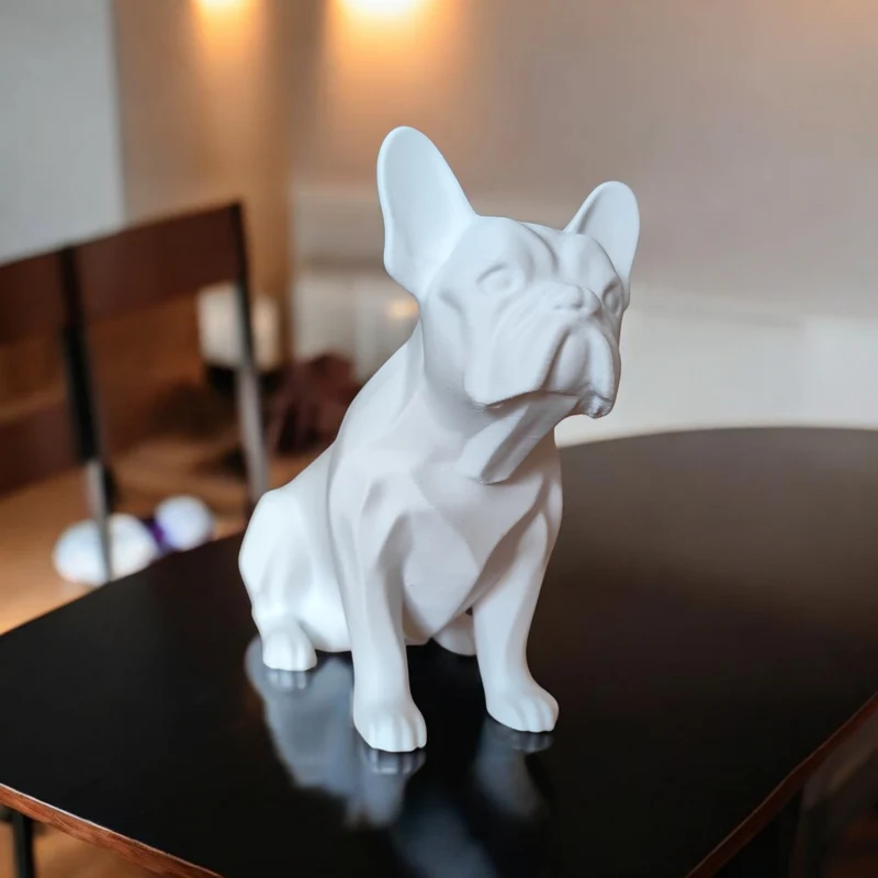 Sculpture minimaliste de bouledogue français
