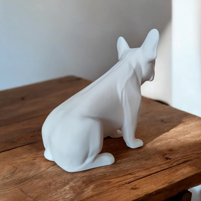 Sculpture minimaliste de bouledogue français