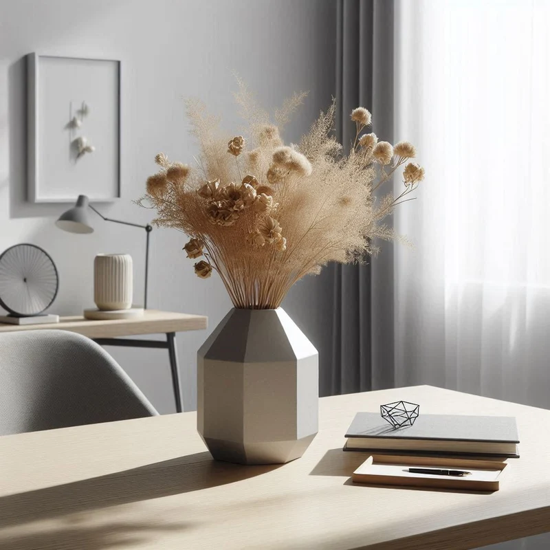 Vase octogonale minimaliste pour maisons modernes