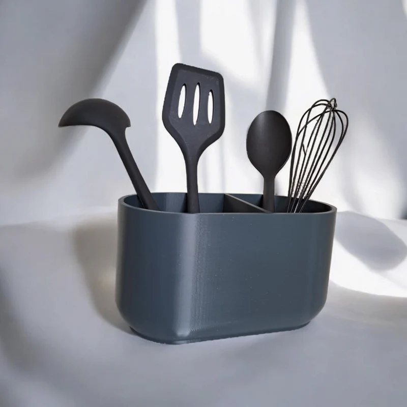 Porte-ustensiles de cuisine moderne avec deux compartiments