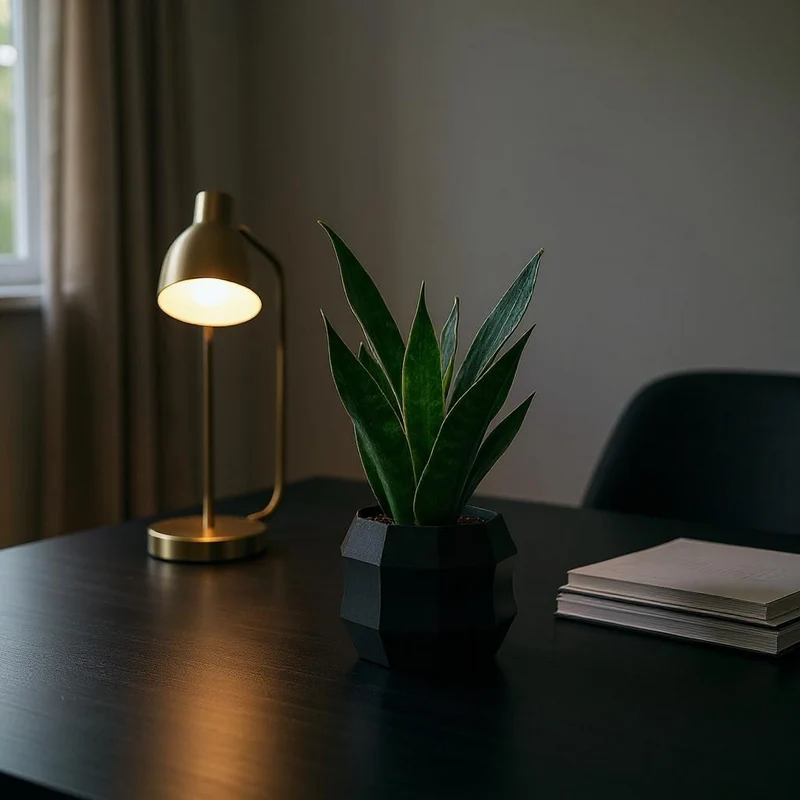 Pot de fleurs décagonal moderne au design minimaliste