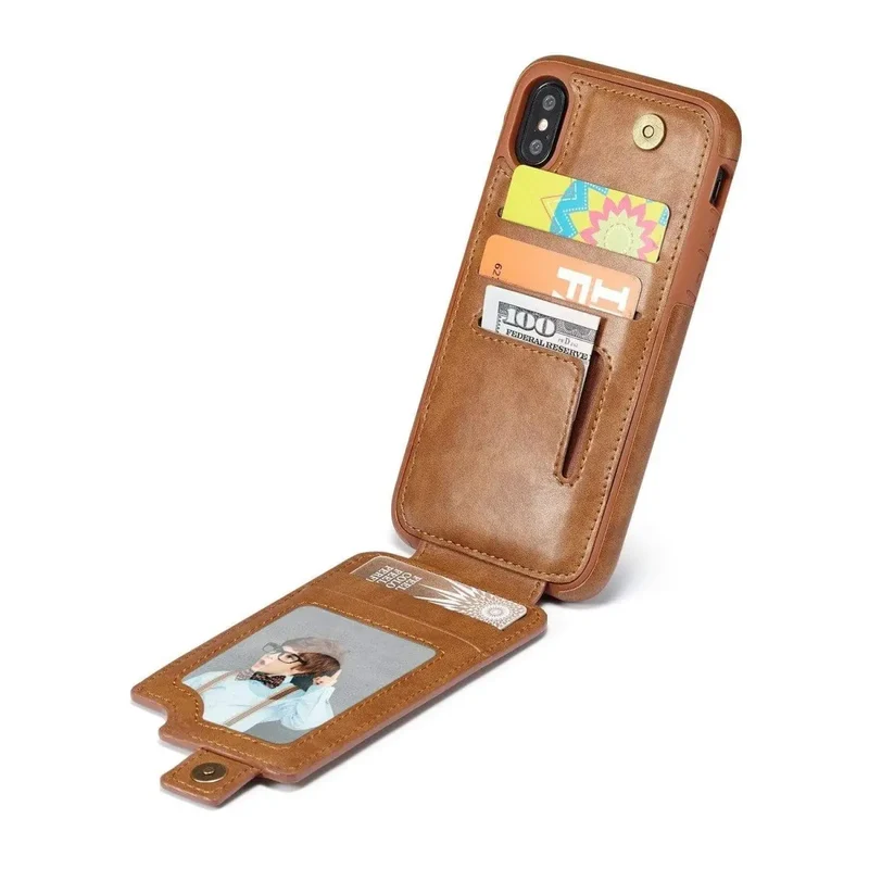 Portefeuille de protection en cuir pour téléphone iPhone X