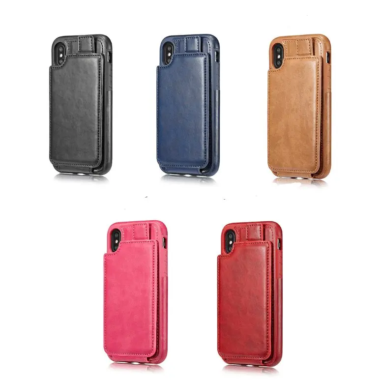 Portefeuille de protection en cuir pour téléphone iPhone X