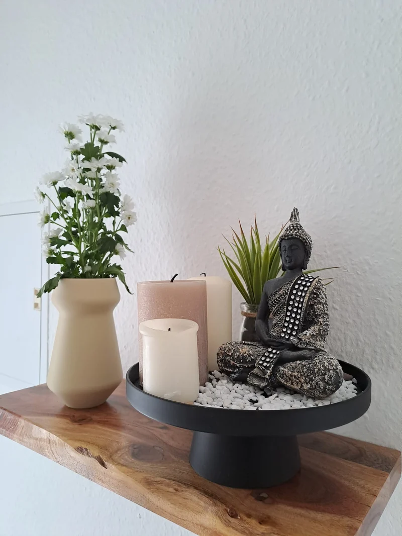 Plateau Swirl décoratif avec support assorti