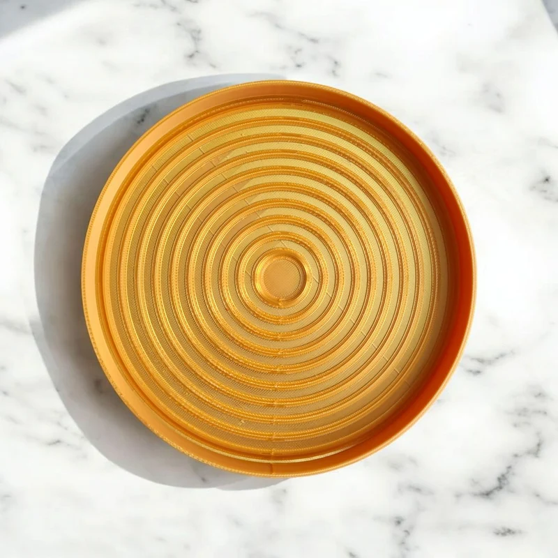 Plateau Swirl décoratif avec support assorti