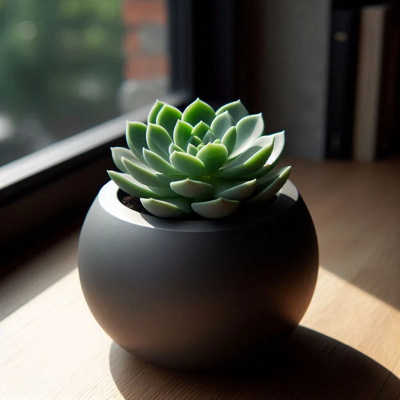 Pot rond pour succulentes et cactus