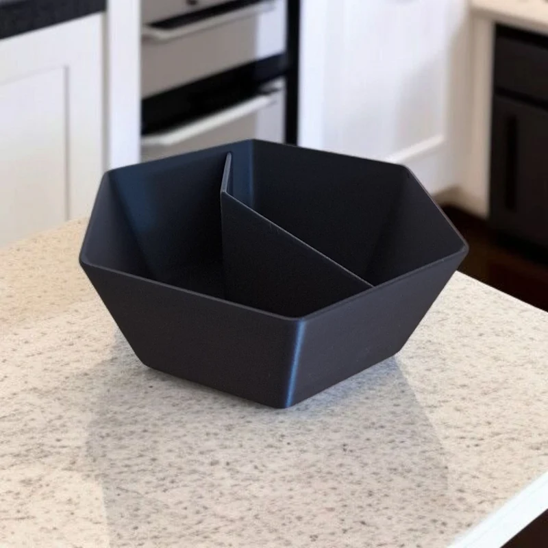 Bol à pistaches minimaliste avec deux compartiments pratiques
