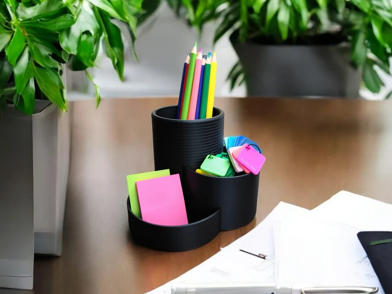 Organisateur de bureau moderne avec trois compartiments
