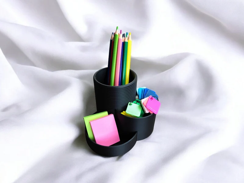 Organisateur de bureau moderne avec trois compartiments