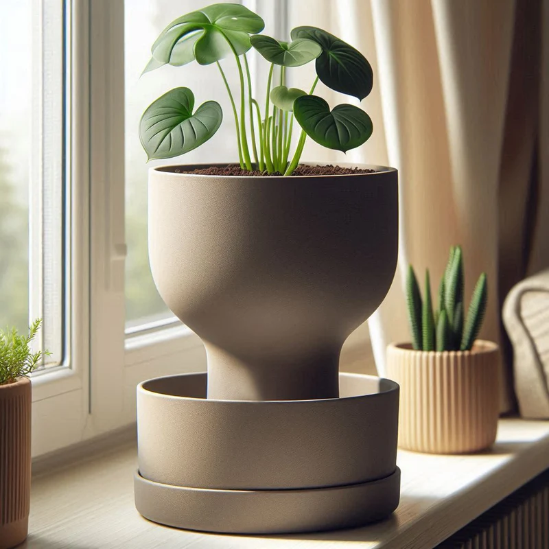 Élégant pot de fleurs auto-arrosant Grail pour plantes
