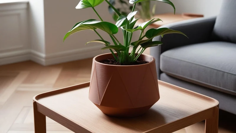 Pot de fleurs moderne GeoBloom avec design géométrique