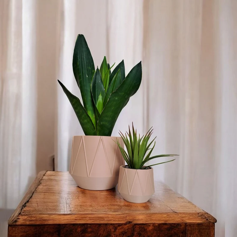 Pot de fleurs moderne GeoBloom avec design géométrique