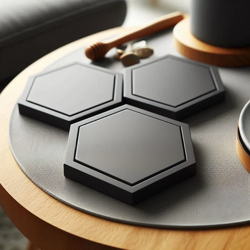 Sous-verres hexagonaux modernes pour verres et tasses