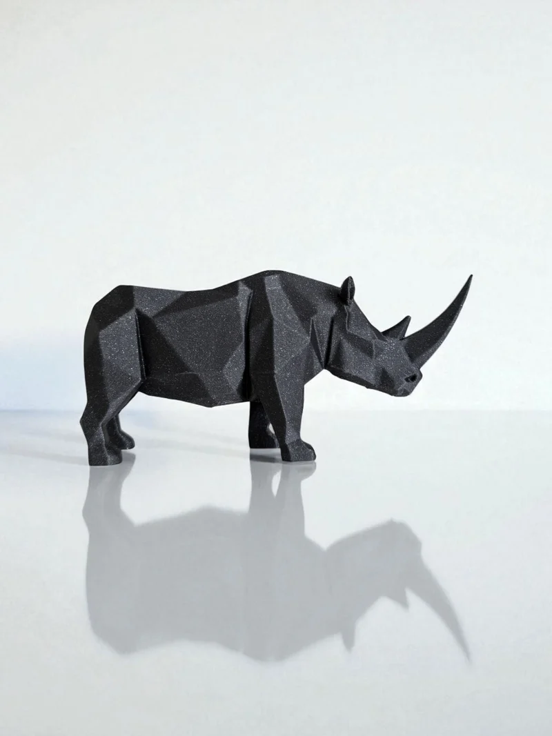 Sculpture de rhinocéros géométrique moderne pour la maison