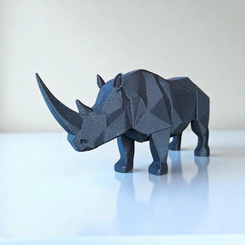 Sculpture de rhinocéros géométrique moderne pour la maison