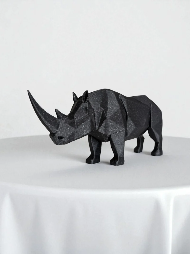 Sculpture de rhinocéros géométrique moderne pour la maison