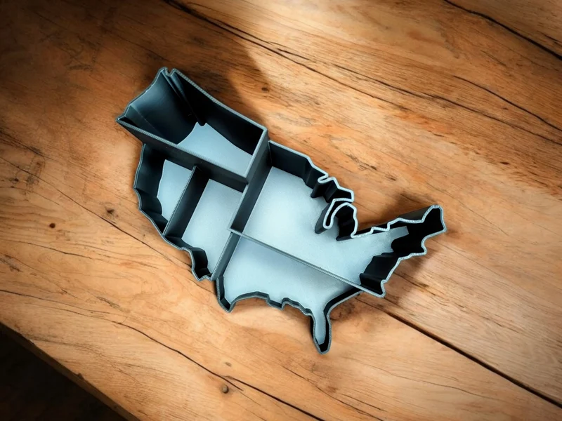 Organisateur de bureau pratique en forme d'États-Unis