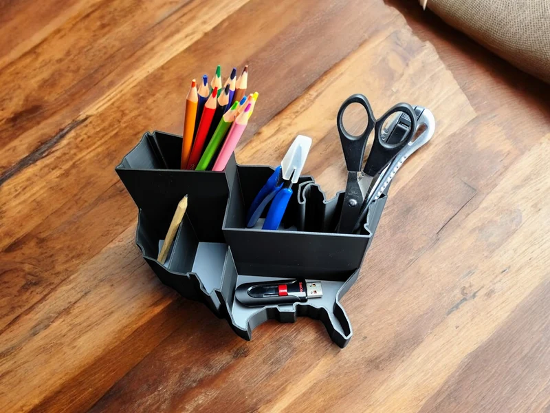 Organisateur de bureau pratique en forme d'États-Unis