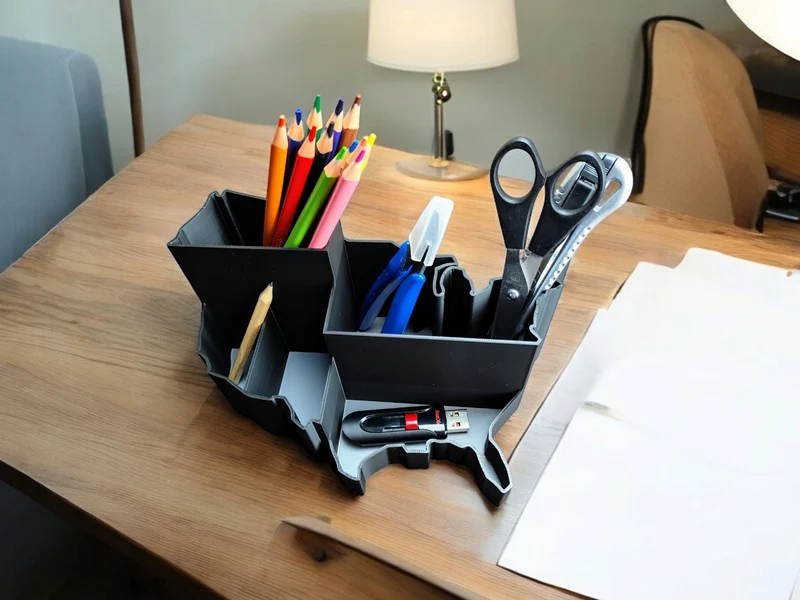 Organisateur de bureau pratique en forme d'États-Unis