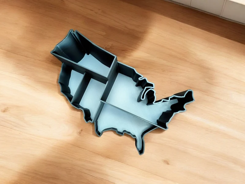 Organisateur de bureau pratique en forme d'États-Unis