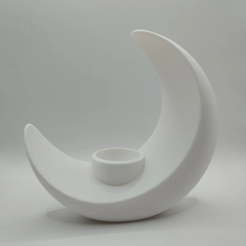 Vase décorative en forme de lune pour fleurs et plantes