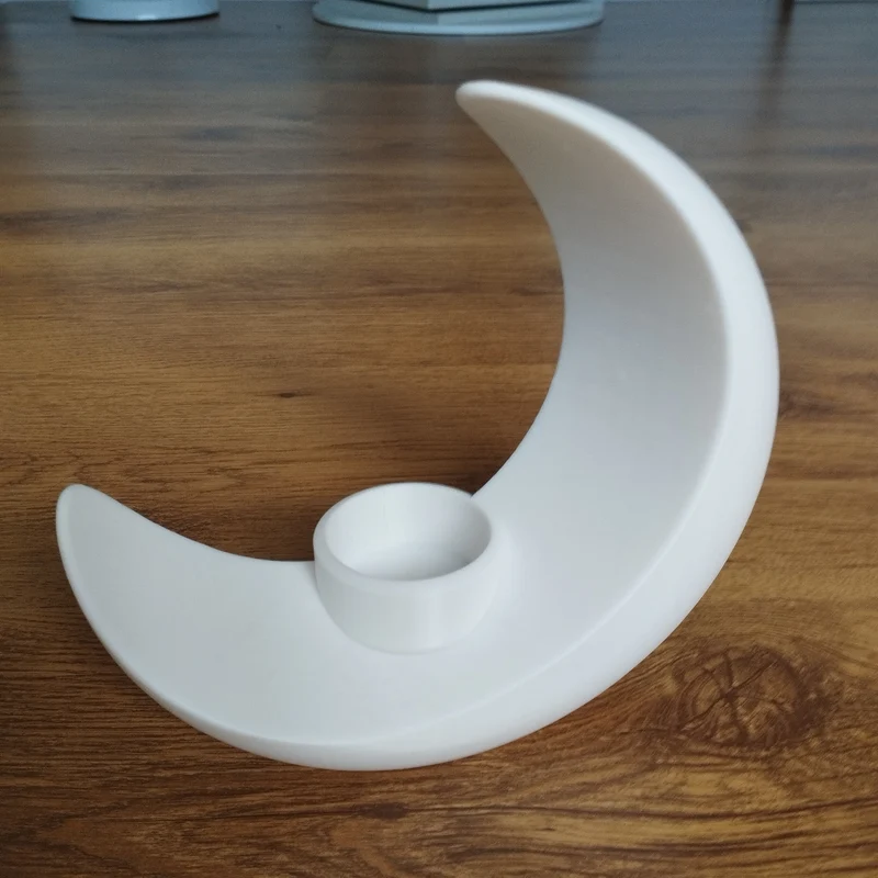 Vase décorative en forme de lune pour fleurs et plantes