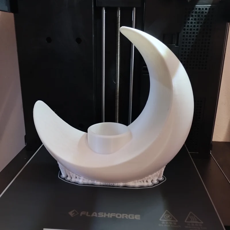 Vase décorative en forme de lune pour fleurs et plantes