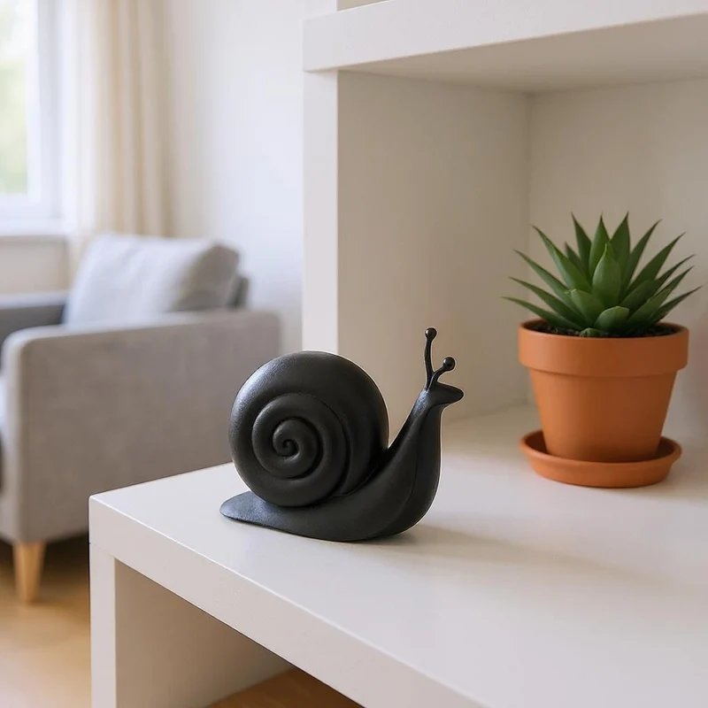 Sculpture d'escargot minimaliste pour un intérieur moderne
